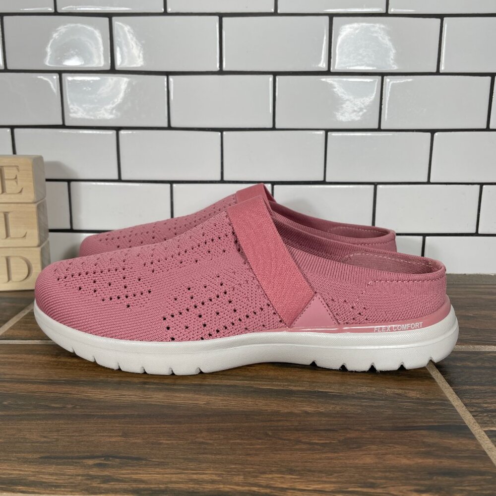Skechers On the GO Flex Adapt Shoes Womens Size 10 Rose Knit Stretch Fit Mules